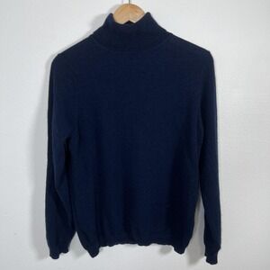 Charter Club Womens Cashmere Turtleneck Sweater XL Petite Luxury Classic Blue